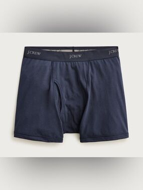 NWT J Crew stretch 3” boxer briefs, navy, sz L. J Crew logo black waistband $30